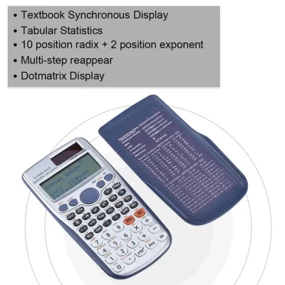 FX-991ES-PLUS Calculator 417 Functions High School Office Two Ways 82MS Scientific Calculator School Students Digital 12 Digits