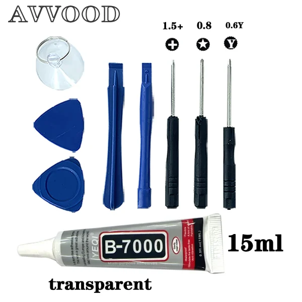 Mobile Phone Repair Tools Opening Screwdriver Set for iPhone Disassemble Hand Tool Kit Tool B-7000 Adhesive Transparent Adhesive