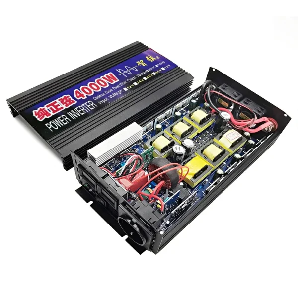 RDDSPON Pure Sine Wave Inverter 4000W 3000W DC 12V 24V to AC 220V 50Hz Portable Mobile Power Converter Solar Car Inverter
