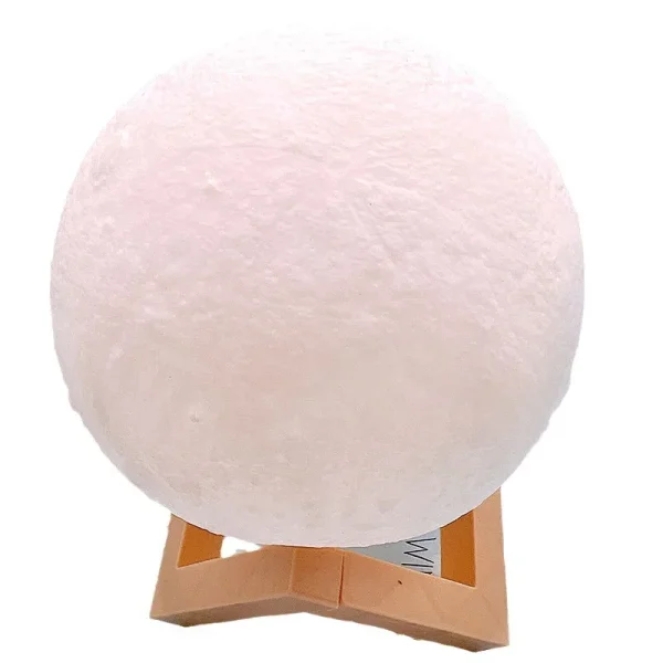 3D Moon 8/6cm Night Light Bedroom Led Study Table Lamp Bedroom Bedside Warm Light Bed Lamp Desk Lamp Home Decor
