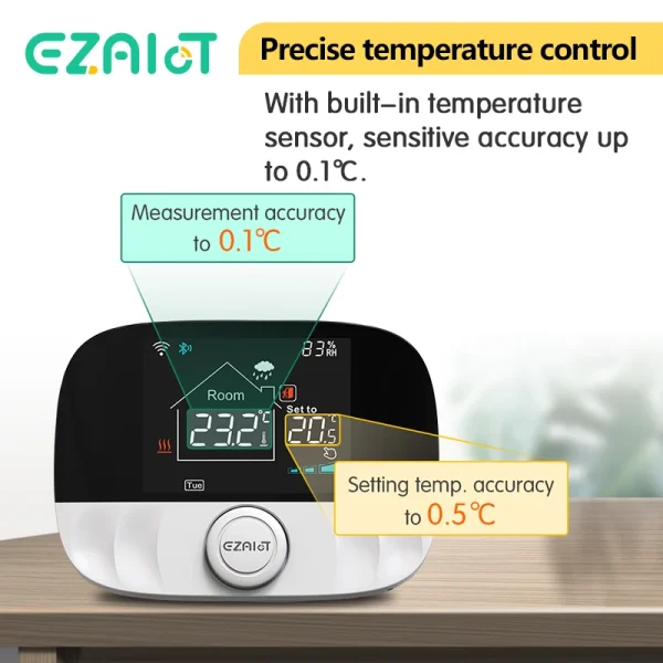 Gas Boiler Wireless Thermostat RF433 Room Temperature Controller Programmable Floor Heating Thermoregulator Battery USB Powered