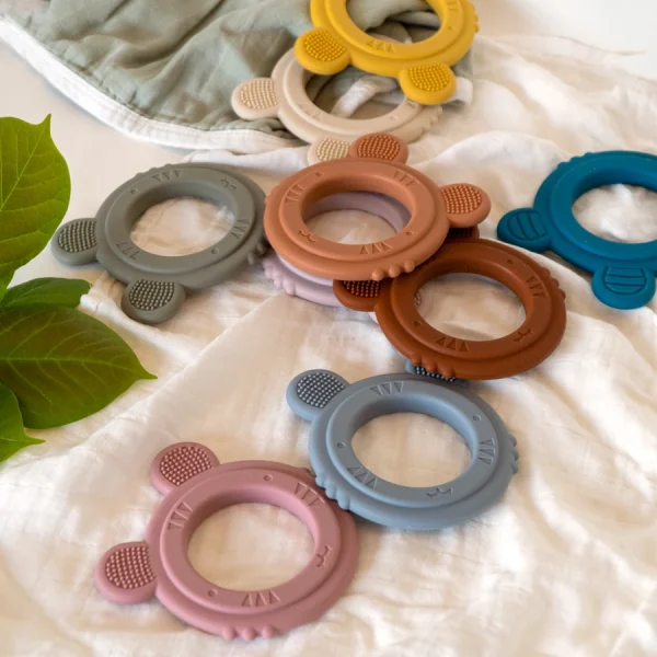 High Quality Safe Silicone Tiger Shape Cute Chewable Baby Teether Toy Newborn Gift Food Grade BPA Free Teething For Kids