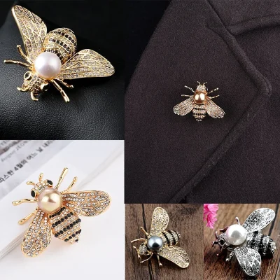 1PC Insect Series Brooch Women Delicate Little Bee Brooches Crystal Rhinestone Pin Brooch Jewelry Gifts For Girl 2023
