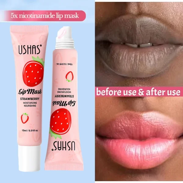 Remove Dark Lip Balm Lightening Melanin Mask Gloss Exfoliating Lip Pink Treatment Reduce Lip Lines Improve Dryness Moisturizing