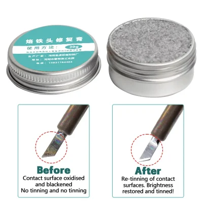 Soldering Iron Tip Refresher Non-stick Tin Solder Cream Clean Paste Oxide Head Resurrection Paste Enhances Welding Efficiency