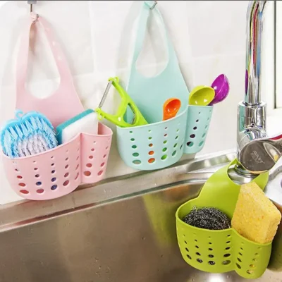 Kitchen Sink Drain Rack Shelf Sponge Storage Holder Hang Sink Basket Bag Soap Dish Drainer Organizer Gadget Bathroom Accessories