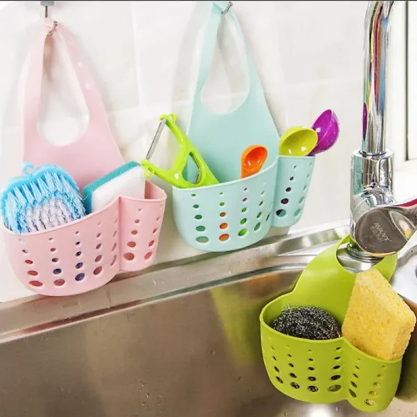 Kitchen Sink Drain Rack Shelf Sponge Storage Holder Hang Sink Basket Bag Soap Dish Drainer Organizer Gadget Bathroom Accessories