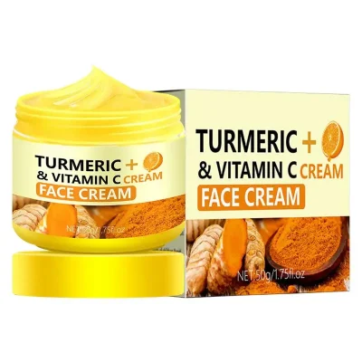 50g Turmeric VC Face Cream Turmeric Whitening Face Cream Wrinkle Removal Lighten Fine Lines Facial Moisturizing Lotion Face care