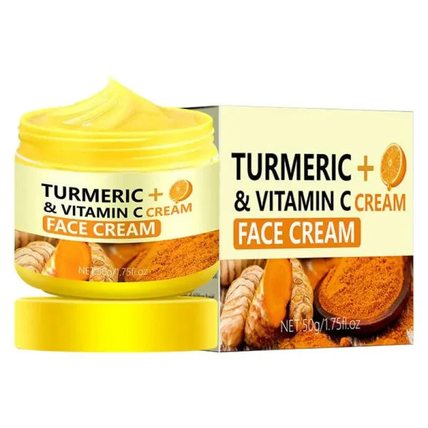 50g Turmeric VC Face Cream Turmeric Whitening Face Cream Wrinkle Removal Lighten Fine Lines Facial Moisturizing Lotion Face care