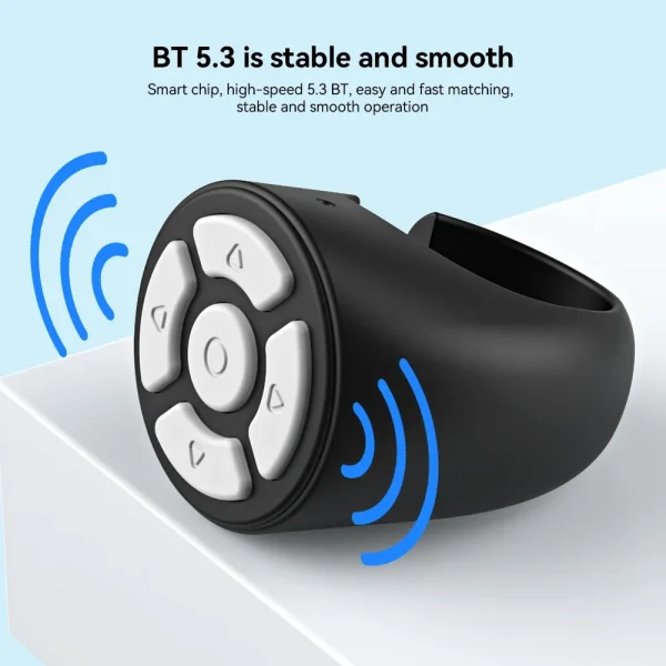 Scrolling Ring Wireless Finger Shutter Remote Control Page TurnerMobile Phone Controller Bluetoothcompatible For Home Travel Car
