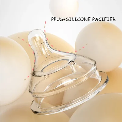 160mL Anti-colic Newborn Baby Bottle Feeding with Wide Neck Smart Silicone Nipples for Infant Breastfed Babies Feeder bottles