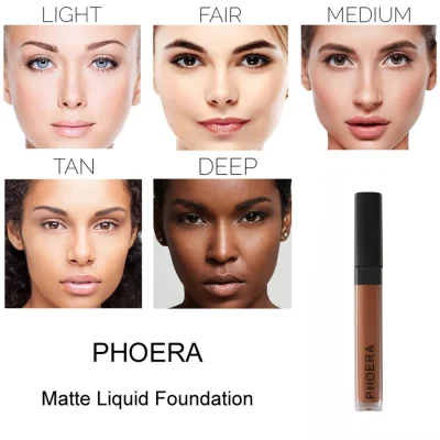 PHOERA 10Colors Liquid Concealer Foundation Cream Smooth Face Moisturizing Silky Long Lasting Scars Acne Cover Cosmetic Makeup