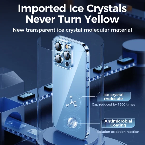 Joyroom Phone Clear Case For iPhone 16 15 14 Pro Max Lens Protection Transparent Cover PC Anti-Yellow Case For iPhone 16 Pro Max