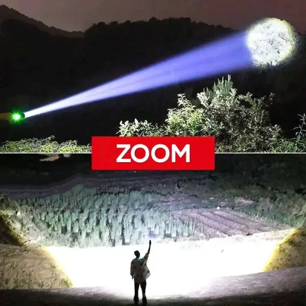 High Power LED Flashlights Built-in battery USB Rechargeable Strong Hand Light Multifunctional Torch Lamp For Emergency Camping