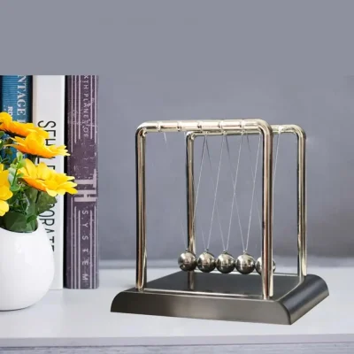 Home Decor Newton’s Cradle Metal Pendulum Educational Physics Toy Kinetic Energy Office Stress Reliever Ornament