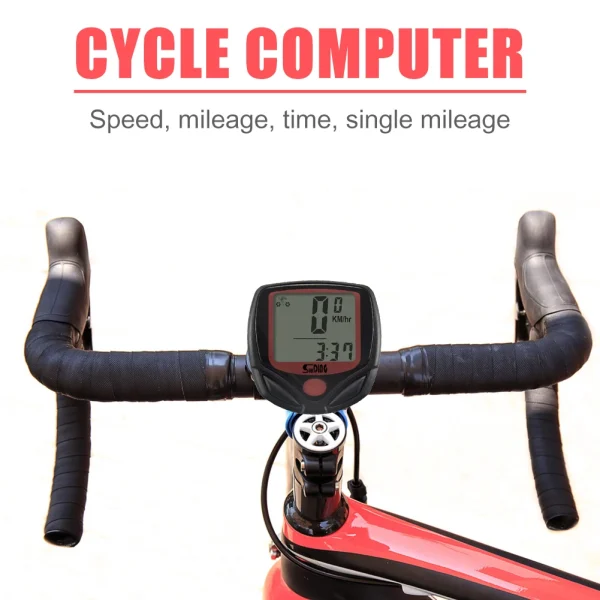 SUNDING 548B Waterproof MTB Bike Wire Speedometer Cycling Digital LCD Odometer