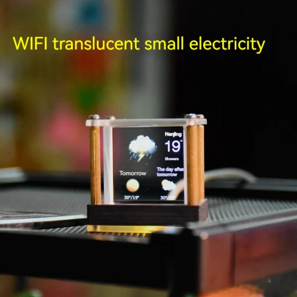 WIFI translucent desktop small TV weather forecast clock date stock birthday gift table for boyfriend friends