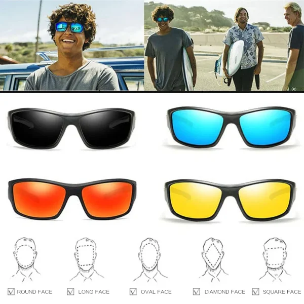 Polarized Sunglasses Men Designer HD Driving Sun Glasses Fashion Male Fishing Eyewear UV400 for Gafas Dirt Bike Moto Car Drivers