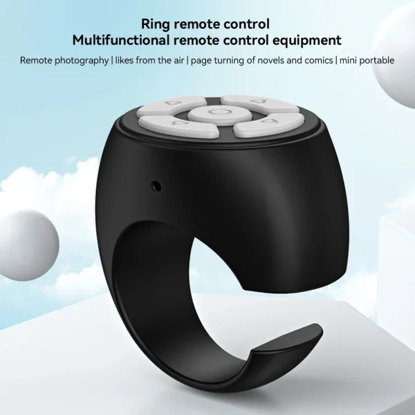 Scrolling Ring Wireless Finger Shutter Remote Control Page TurnerMobile Phone Controller Bluetoothcompatible For Home Travel Car