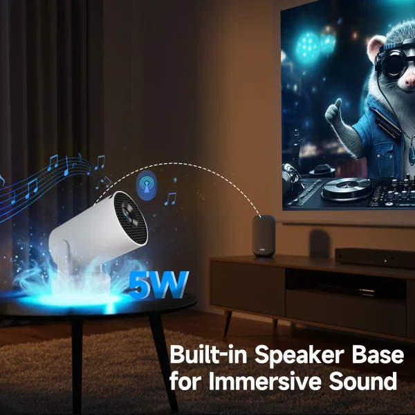 Magcubic 4K Android 11 Portable Projector 8000 Lumens WiFi 6 BT5.4 Outdoor Theater 5W HiFi Speaker 720P HD Supported HY300 Pro+