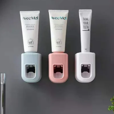 Creative Wall Mount Automatic Toothpaste Dispenser Bathroom Accessories Waterproof Lazy Toothpaste Squeezer Toothbrush Holder