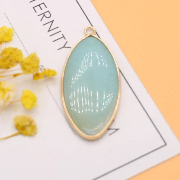 Natural Crystals Stone Pendant Rose Quartz Amazonite Agate Charms for Jewelry Making DIY Necklaces Earrings Accessories