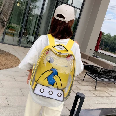 Transparent cat-shaped pet bag Outdoor pet backpack Breathable space capsule pet bag space cat bag