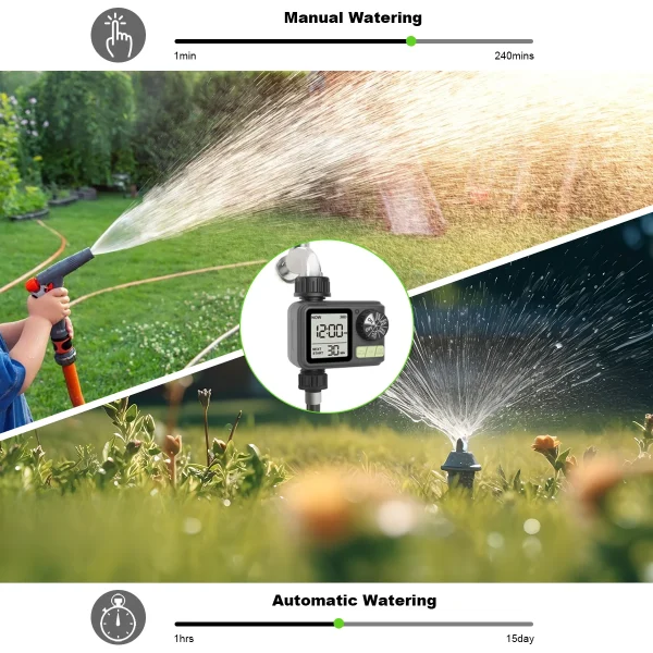 Eshico HCT-M05 Automatic Water Timer 2024 Eshico Newest Sprinkler Smaller and Easy to Installation 4.72 x 3.94 x 2.56 inches
