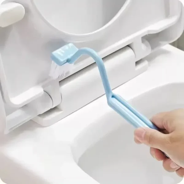Multifunctional Toilet Cleaning Brush S Shape Portable WC Scrubber Curved Side Bending Handle Corner Handle Curved Brush