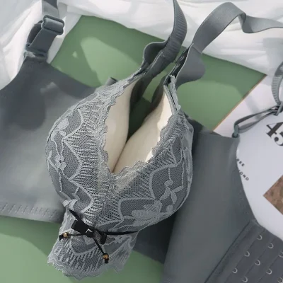 Women’s enhanced bra, sexy lace underwear, soft seamless cotton, comfortable for meetings