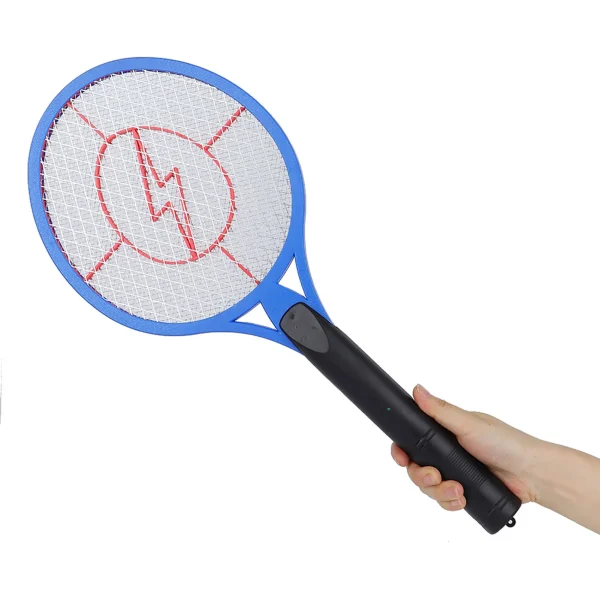 Electric Mosquitos Killer Fly Insect Bug Bat Handheld Mosquito Swatter Racket Three-layer Safe Pest Control Bedroom Tool