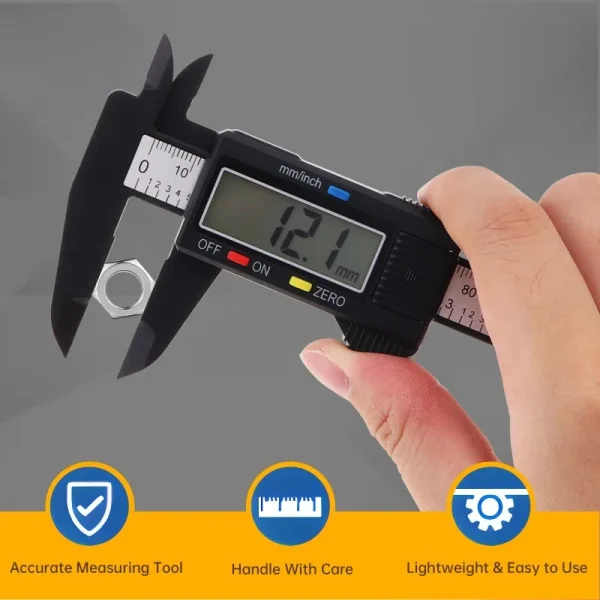 LCD Display 150mm Electronic Digital Caliper Vernier Calipers Gauge Micrometer with Storage Box for Mechanical Component Measure