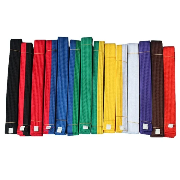 Taekwondo Colored Ranking Belts Cotton Martial Arts Judo Karate TKD Aikido Uniform Belt Kids Adult FREE EMBROIDERY NAME