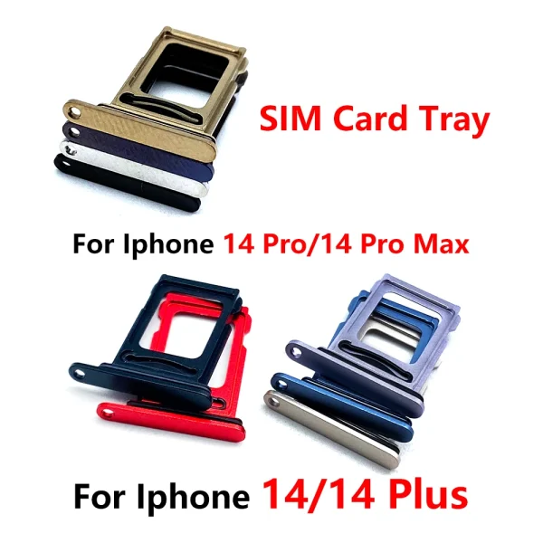New For iPhone 14 Pro 14Pro Max 14 Plus Dual SIM Card Tray Slot Holder Adapter Accessories
