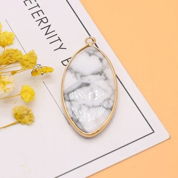 Natural Crystals Stone Pendant Rose Quartz Amazonite Agate Charms for Jewelry Making DIY Necklaces Earrings Accessories