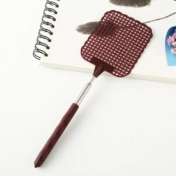 Adjustable Plastic Fly Swatter Home Long Handle Flyswatter Flapper Insect Killer