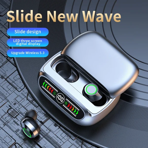 Soleeanre Earphone Wireless Headphones Game Earbuds with LED Screen Sports Headset Charging Box With Microphone Supports all sma