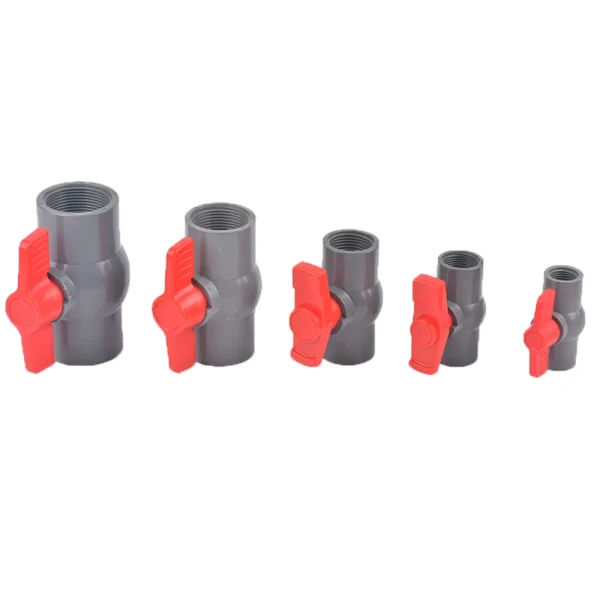 20/25/32/40/50mm Thread and Socket Type Pipe PVC Valve Agriculture Garden Irrigation Fittings 1Pc