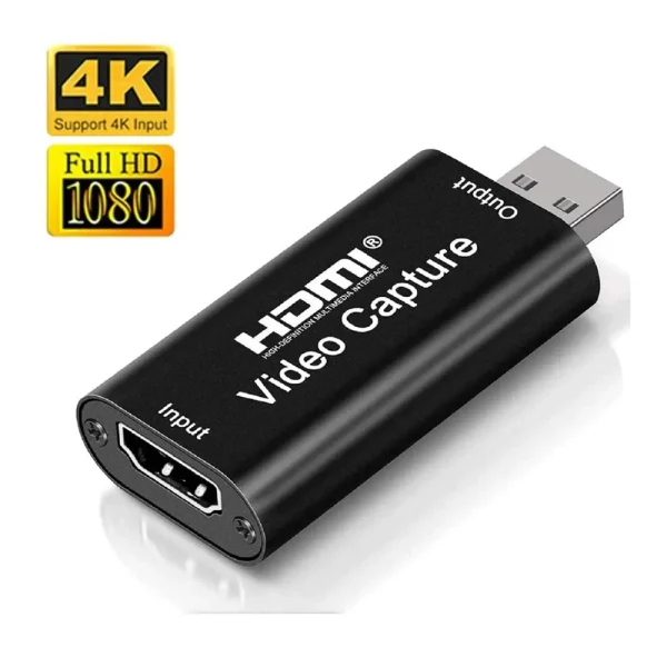 4K HDMI Video Capture Card Live Streaming Board Capture USB 2.0 1080P Card Grabber Recorder Box for PS4 XBOX Game DVD Camera
