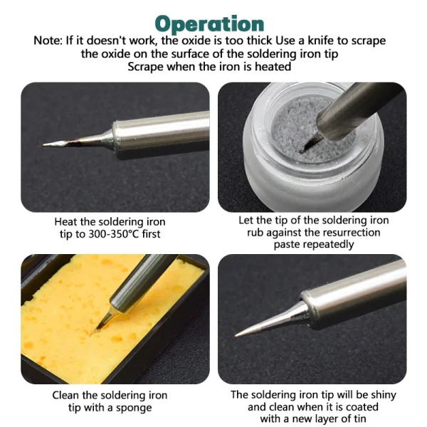 Soldering Iron Tip Refresher Non-stick Tin Solder Cream Clean Paste Oxide Head Resurrection Paste Enhances Welding Efficiency