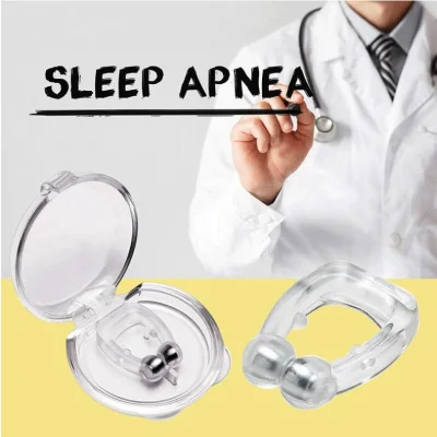 Magnetic Snore Stopper ring Silicone 1/2/4 Pcs Aid Nasal Dilators Night Easy Breathe Anti Device with Case Stop Snore nose clip
