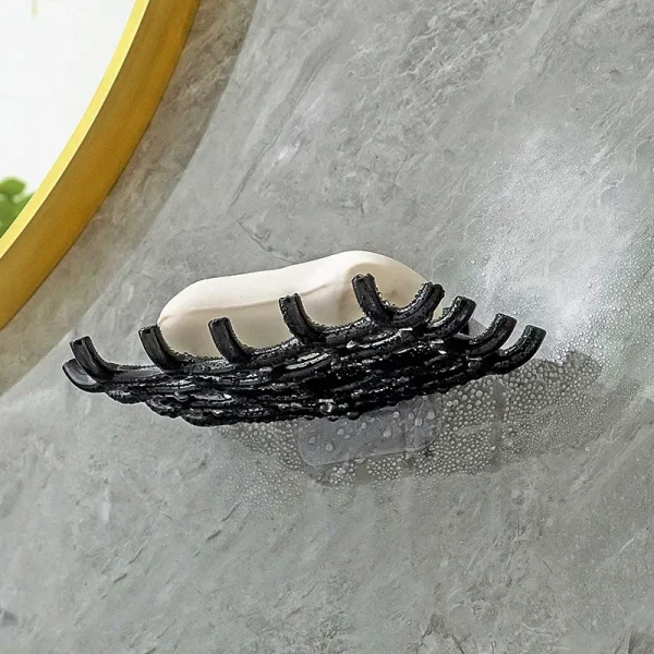 Soap Box Wall Mounted Drainage Shelf For Home Use No Punching High-end Bathroom New Soap Dish Rack Hooks For High-end Bathrooms