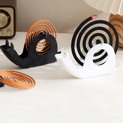 Incense Holders Coil Incense Burner Frame Plastic Mosquito Coil Holder Modern Repellent Incense Rack For Household Bedroom Patio