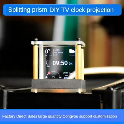 WIFI translucent desktop small TV weather forecast clock date stock birthday gift table for boyfriend friends