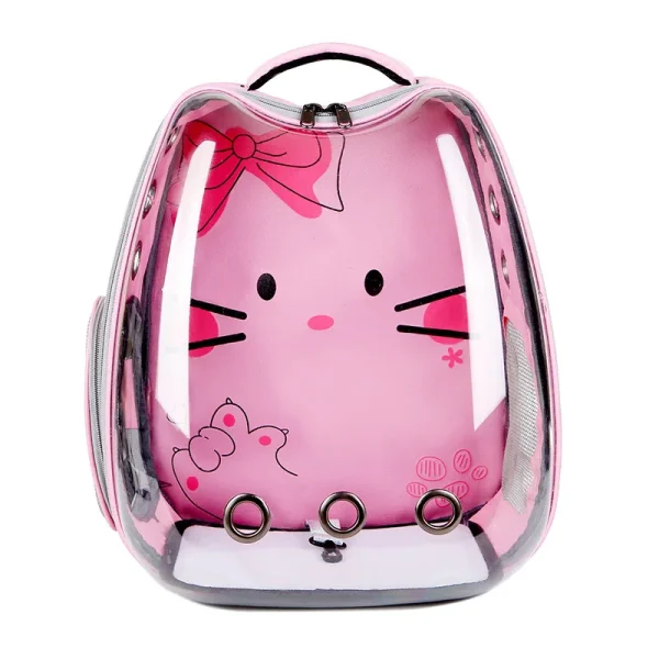 Transparent cat-shaped pet bag Outdoor pet backpack Breathable space capsule pet bag space cat bag