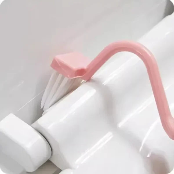 Multifunctional Toilet Cleaning Brush S Shape Portable WC Scrubber Curved Side Bending Handle Corner Handle Curved Brush