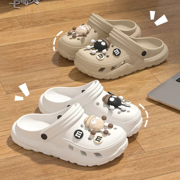 Cartoon Charms Clogs Eva Soft Summer House Slippers Women's Sandals Slipper Man Shoes Kids Indoor Slipper