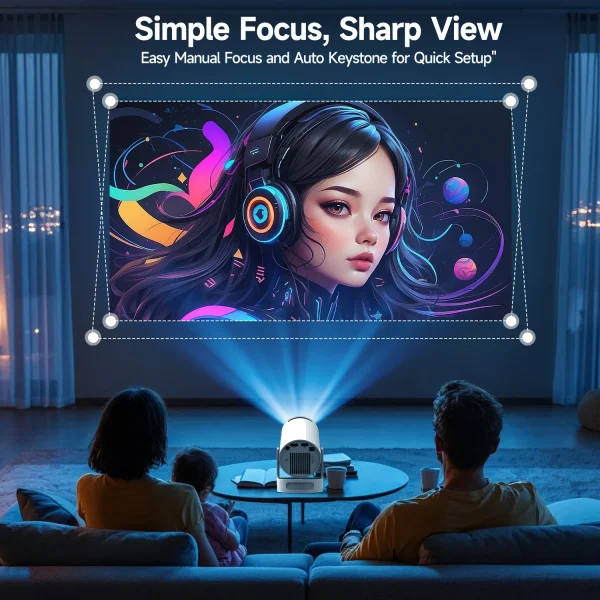 Magcubic 4K Android 11 Portable Projector 8000 Lumens WiFi 6 BT5.4 Outdoor Theater 5W HiFi Speaker 720P HD Supported HY300 Pro+