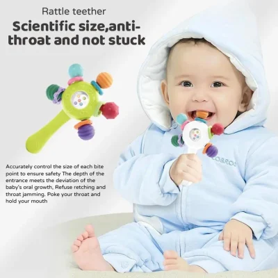 Hand-held Rattle Baby Development Toys 0 6 12 Months Sensory Baby Teether Soft Teething Educational Toys Games For Babies