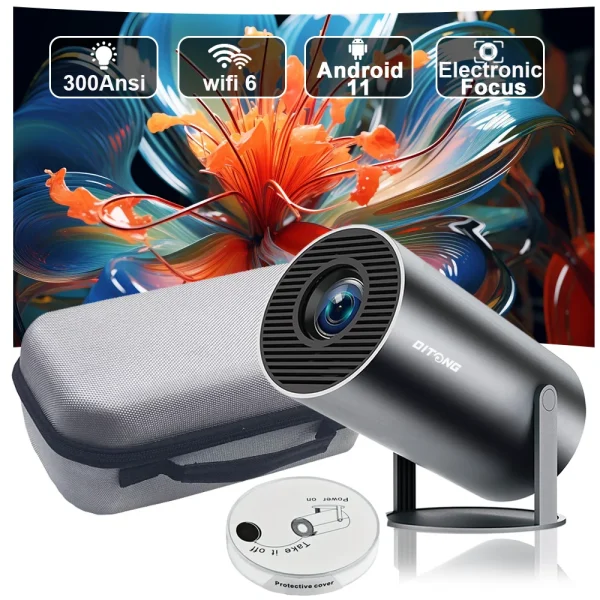 DITONG HY300 Plus HD Projector portatil 4K 1280x720P Android LED Video Home Theater Cinema Phone mini Proyector Movie HY300 pro